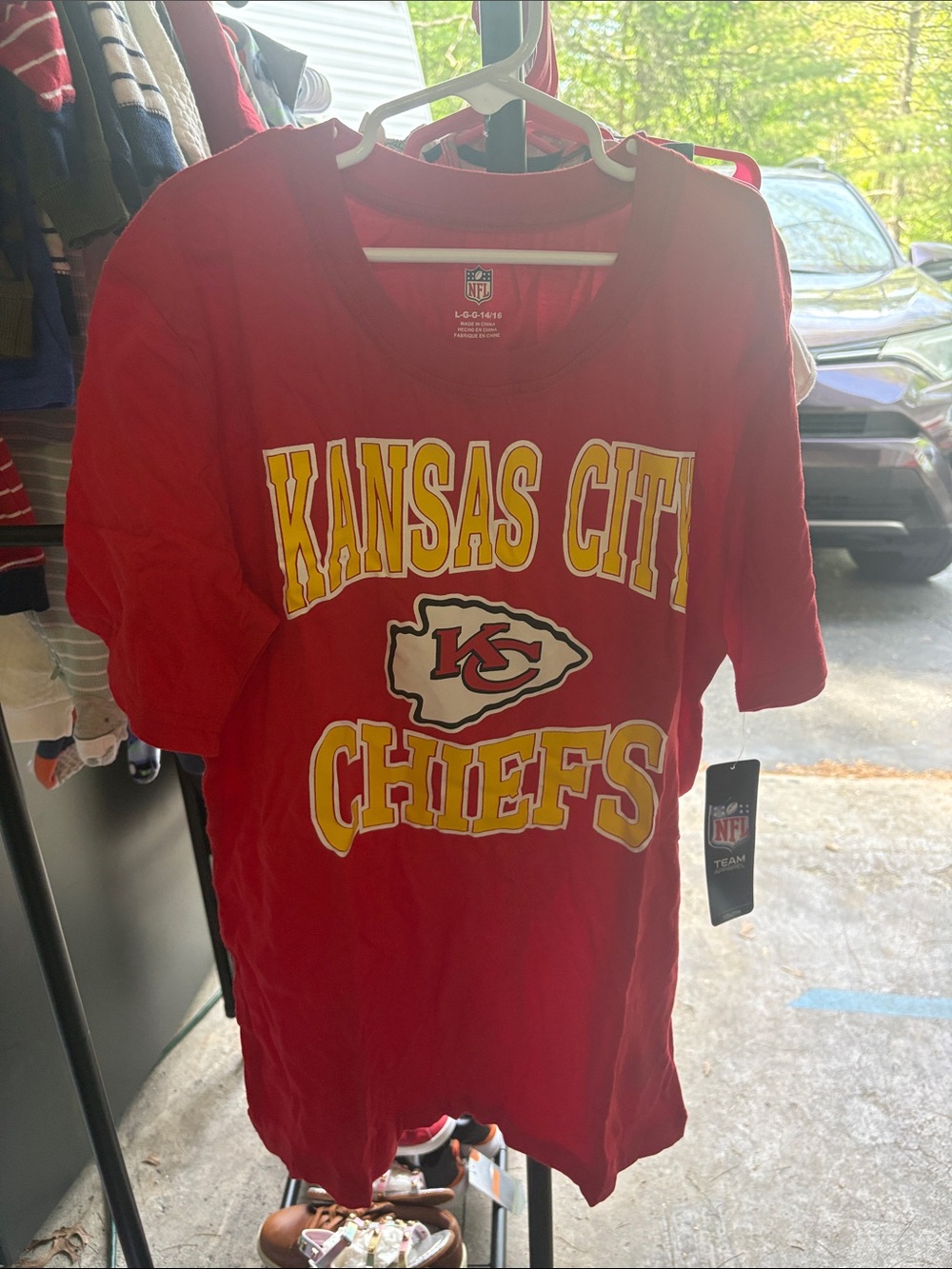 NFL Kansas City Chiefs Red Tee with Yellow Logo